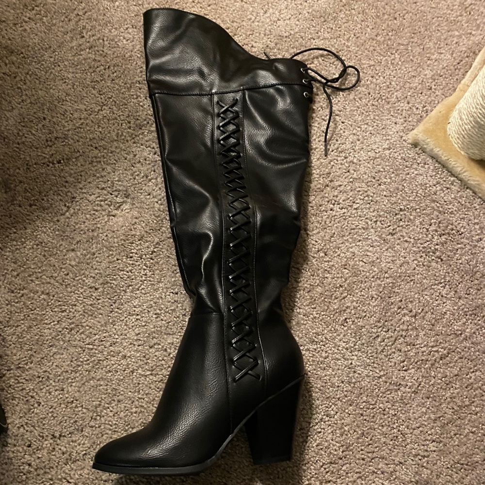 Black Knee High Boots